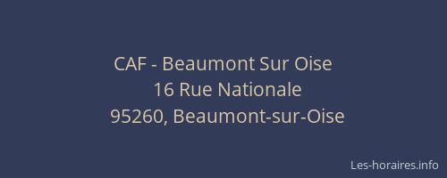 CAF - Beaumont Sur Oise