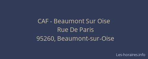 CAF - Beaumont Sur Oise