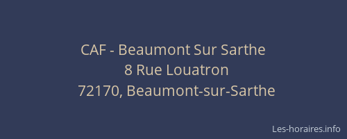CAF - Beaumont Sur Sarthe