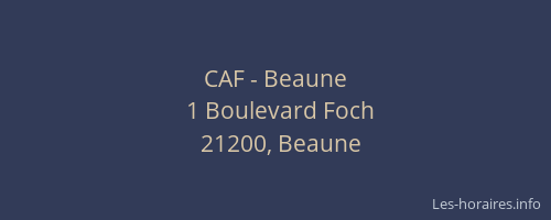 CAF - Beaune