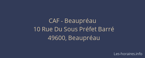 CAF - Beaupréau