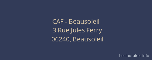 CAF - Beausoleil