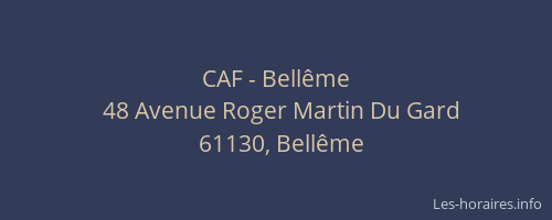 CAF - Bell&ecirc;me
