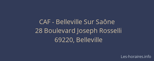 CAF - Belleville Sur Saône