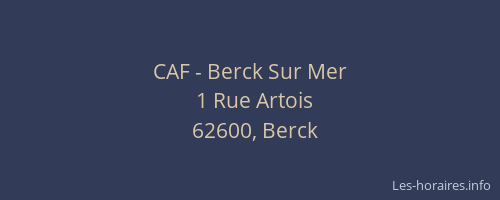 CAF - Berck Sur Mer