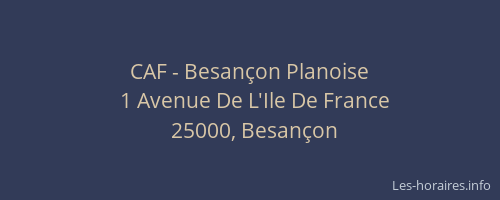 CAF - Besançon Planoise