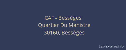 CAF - Bessèges