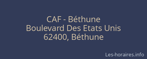 CAF - Béthune