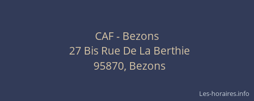 CAF - Bezons