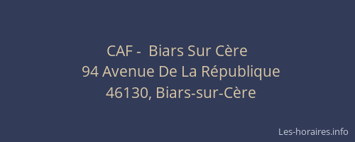 CAF -  Biars Sur Cère