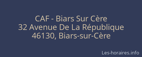 CAF - Biars Sur Cère