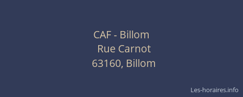 CAF - Billom