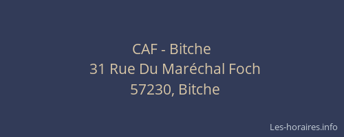 CAF - Bitche