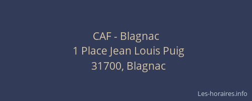 CAF - Blagnac