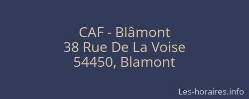 CAF - Blâmont