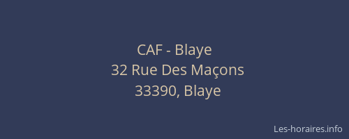 CAF - Blaye