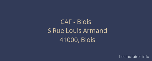 CAF - Blois