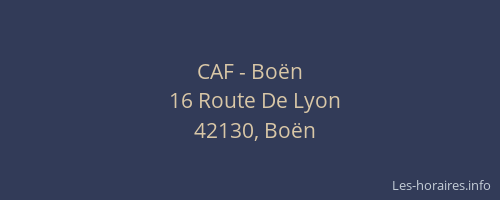 CAF - Boën