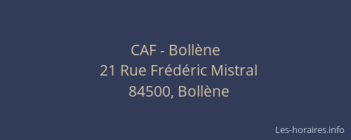 CAF - Bollène