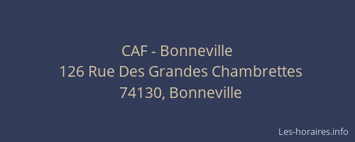 CAF - Bonneville