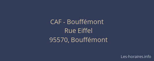 CAF - Bouffémont