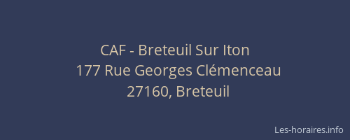 CAF - Breteuil Sur Iton