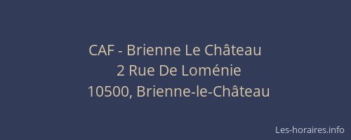 CAF - Brienne Le Château