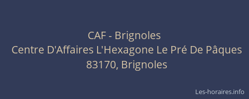 CAF - Brignoles