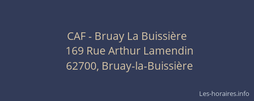 CAF - Bruay La Buissière