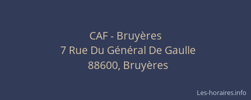 CAF - Bruyères