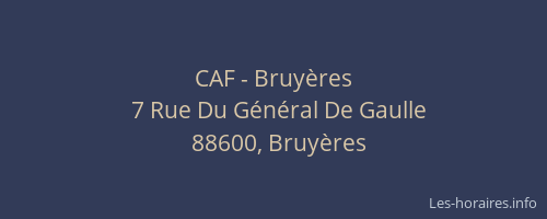CAF - Bruy&egrave;res