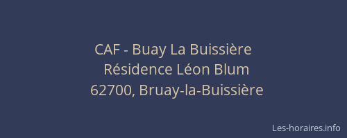 CAF - Buay La Buissière