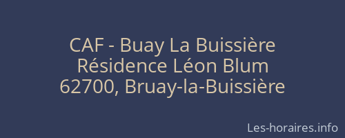 CAF - Buay La Buissière