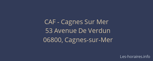 CAF - Cagnes Sur Mer