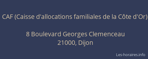 CAF (Caisse d'allocations familiales de la Côte d'Or)