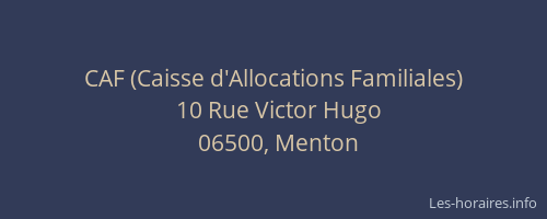 CAF (Caisse d'Allocations Familiales)