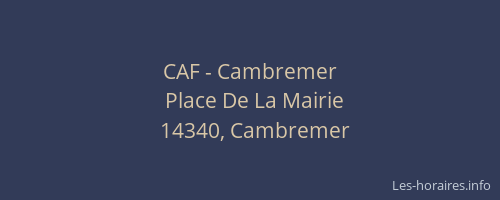CAF - Cambremer