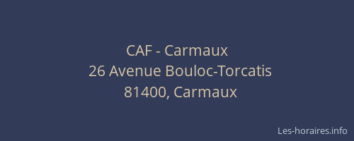 CAF - Carmaux