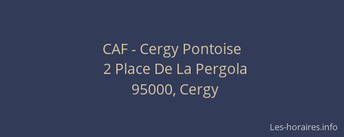 CAF - Cergy Pontoise