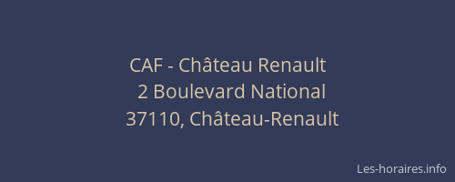CAF - Château Renault