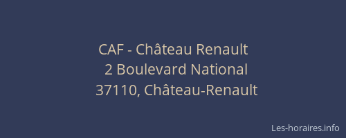 CAF - Ch&acirc;teau Renault