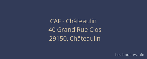 CAF - Châteaulin