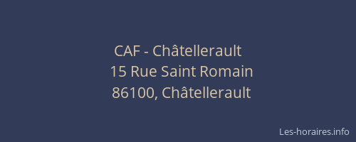 CAF - Châtellerault