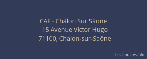 CAF - Châlon Sur Sâone