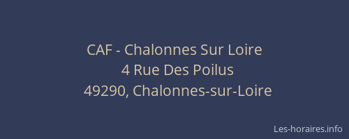CAF - Chalonnes Sur Loire