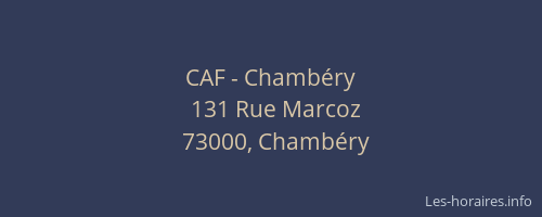 CAF - Chambéry