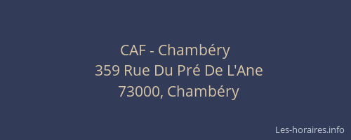 CAF - Chambéry
