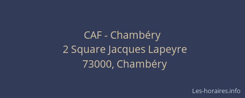 CAF - Chambéry