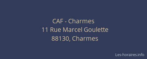 CAF - Charmes