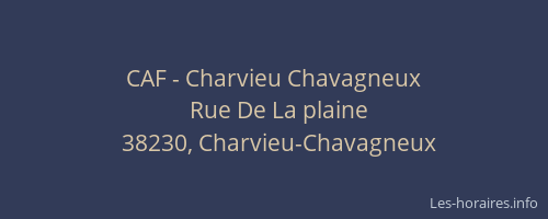 CAF - Charvieu Chavagneux